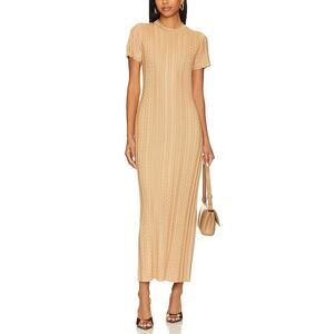 Show Me Your Mumu 'Valleta' Gold Midi Dress Size S - NWT